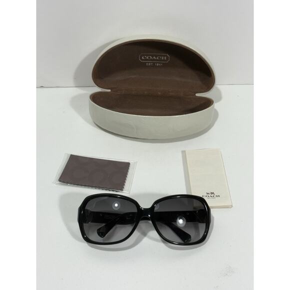 COACH EYEGLASSES S2020 BLACK 38-16-125 With Case & Paperwork Mint Condition - Picture 1 of 10
